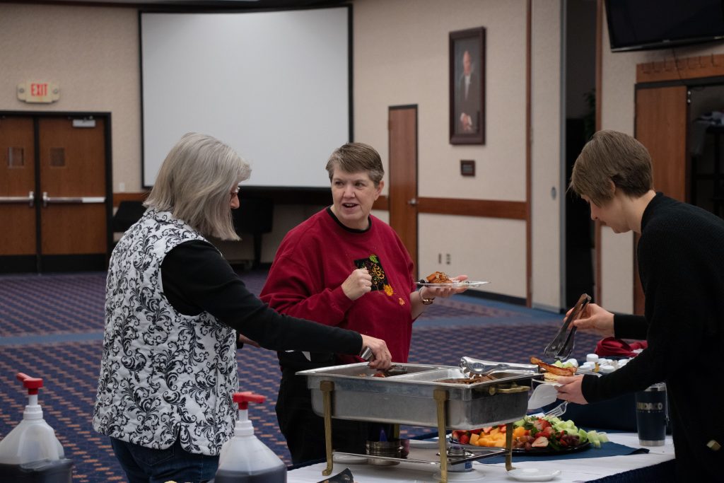 Adjunct STEM Instructor Annette Barnes, IT Technician Teresa Norman and GEAR UP Advisor Kim Pringle