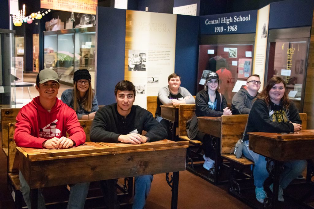 Pictured (l-r) are: Brett Smith of Edmond; Breana Murphy of Choctaw; Nate Santiago of Southlake, Texas; Anthony Weeks of Wetumka; Cattie Lesley of Okemah; Charles Presley, Jr. of Seminole and Kaitlyn Trunk of Okemah.