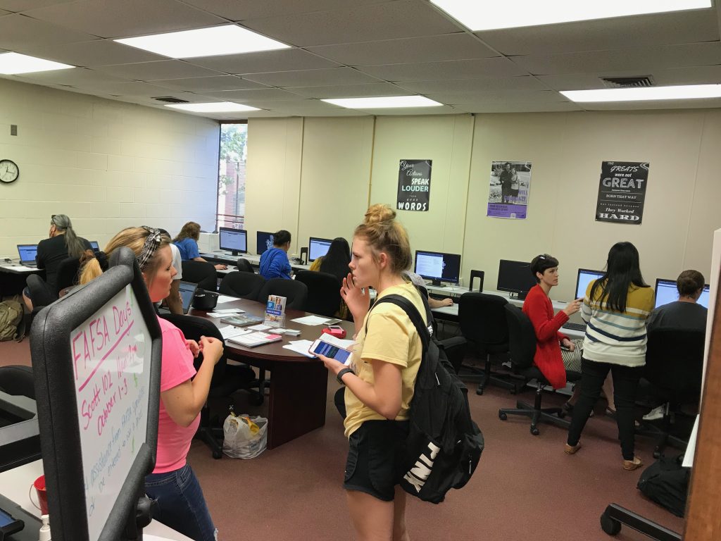 Students in a computer lab