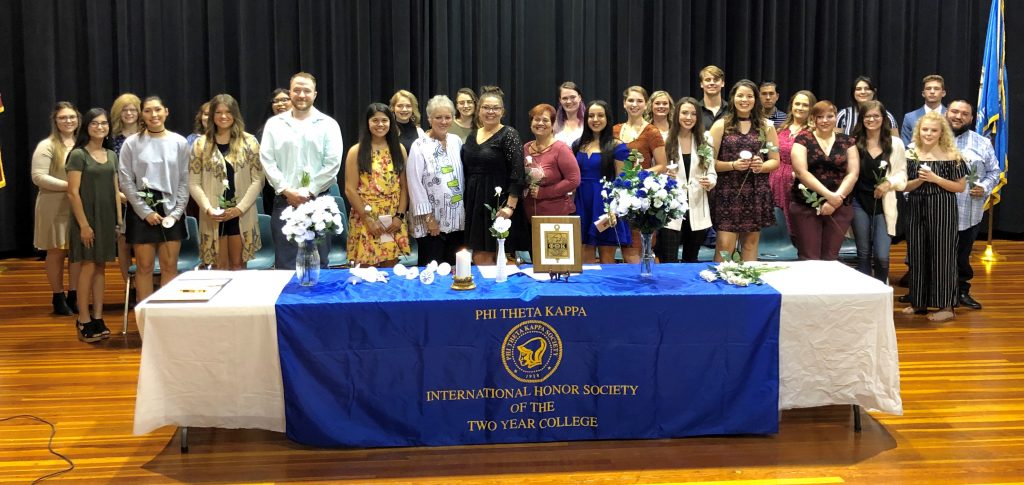 A group of 28 Seminole State College students were inducted into the Phi Theta Kappa honor society at the Jeff Johnston Fine Arts Center on Oct. 3.