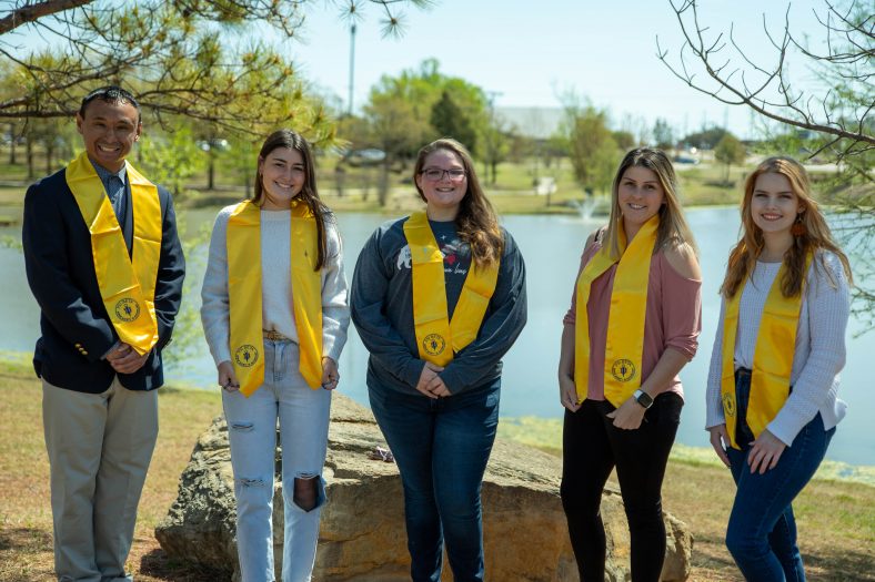 The SSC Psi Beta honor society recently inducted seven new members. Pictured (l-r): A-yo Jones, Emily Ridley, Kimberly Durr, Harmony Gillespie, Taryn Washburn. Not pictured but also inducted this year: Dominic Green and Bethany Randall.