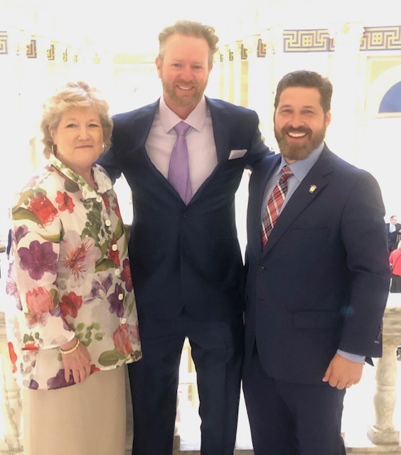 Ryan Franklin was recently reappointed to the SSC Board of Regents by Governor Stitt. Pictured (l-r) SSC President Lana Reynolds, SSC Regent Ryan Franklin and Oklahoma State Senator Shane Jett (R-Shawnee).