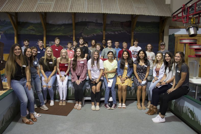 Freshmen members of the Seminole State College President’s Leadership Class attended a reception at the Jasmine Moran Children’s Museum Tuesday where they learned about the importance of volunteerism to non-profit organizations.