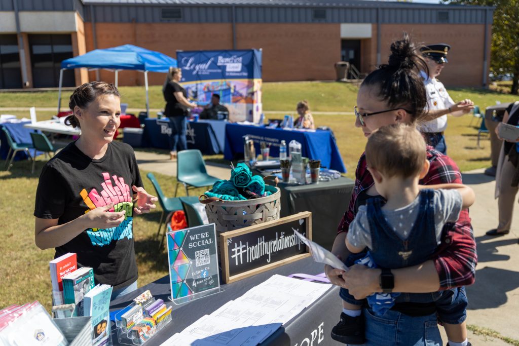 ollege student Carysa Danker, of Byng, during a Career and Resource Fair held on SSC’s campus