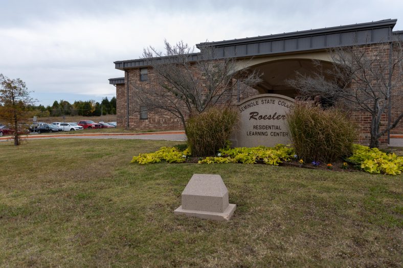 Pictured is the front of the Roesler Residential Learning Center on the Seminole State College campus.