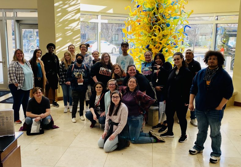 A group of SSC students pose for a photo during their visit to the Oklahoma City Museum of Modern Art to see the Walter Iooss sports photography exhibit. The trip was sponsored by the College’s Student Support Services and STEM Student Support Services programs.
