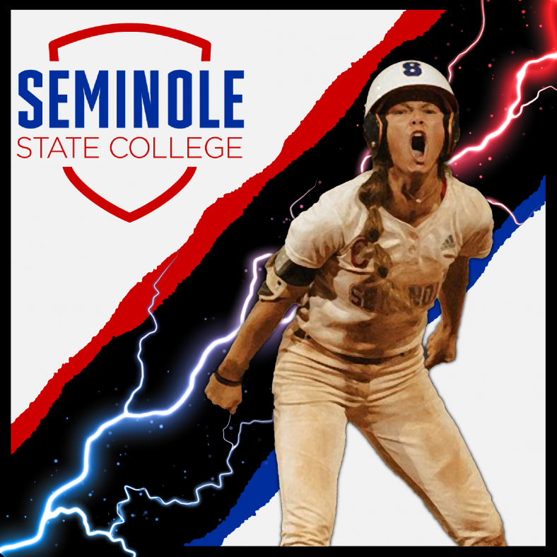 Cutout of Seminole State Softball player.