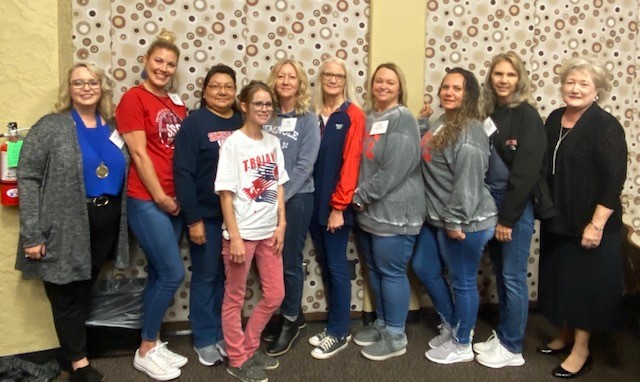 Seminole State College employees Stacey Foster - Admissions Clerk/VA School Certification Officer; Jessica Guinn - Admissions Clerk; Tina Morris - Academic Affairs Administrative Assistant; Tisha Simon – President’s Office Manager; Carol Landes - Fiscal Affairs Administrative Assistant; Mechell Downey – Director of Board Relations and Administrative Operations; Bobbie Sampley - Accounts Payable Clerk; Andrita Chavez - Financial Assistance Clerk; Toni Wittmann - Student Affairs Administrative Assistance; and Lana Reynolds, President, attended the Oklahoma Association of Community Colleges Annual Conference at Rose State College in Midwest City on October 28.