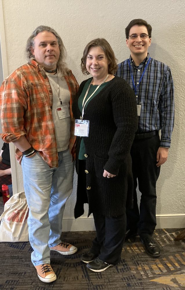 (Pictured left to right) SSC language arts and humanities professors Paul Juhasz, Yasminda Choate and Dr. Andrew Davis recently presented at the Southwest Popular and American Culture Conference