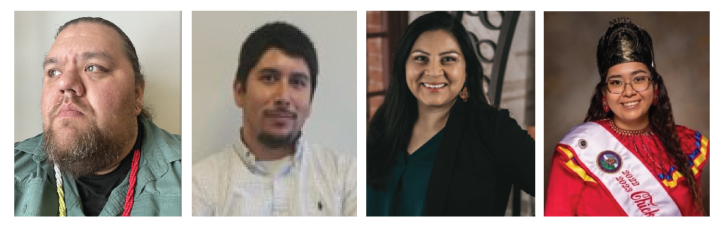 Panelists speaking on April 19 pictured (left to right): Jeremy Fultz, Braxton Redeagle, Dr. Candessa Tehee and Winter Wolfe.