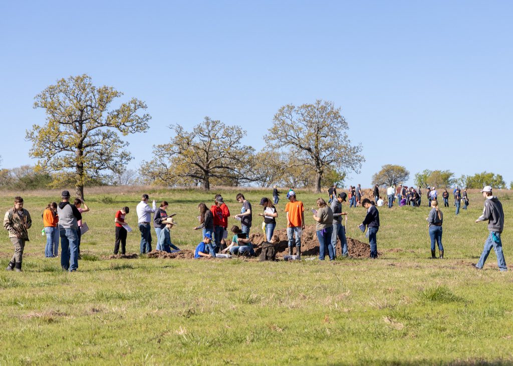 FFA Students are shown as they participate in the Land Judging contest on April 13.