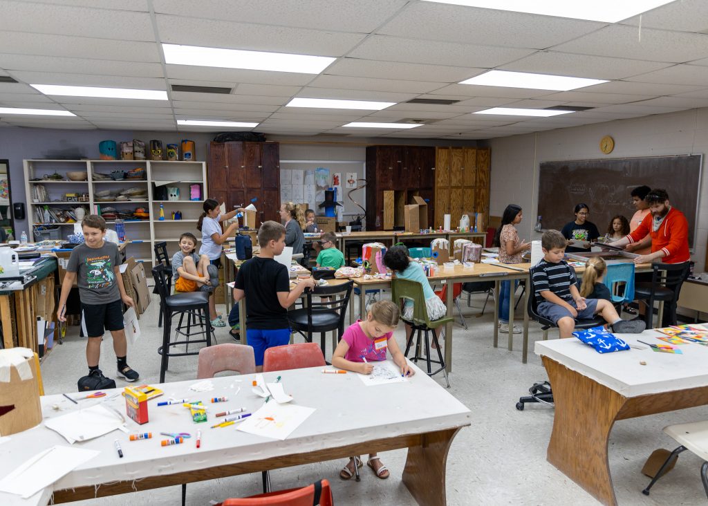 Seminole State College recently hosted its annual Kids on Campus Summer Camp from June 26 to June 29. The camp provided an opportunity for children (K-6th grades) to learn new skills, explore new interests and make new friends. Pictured students participate in the art and screen-printing camp.