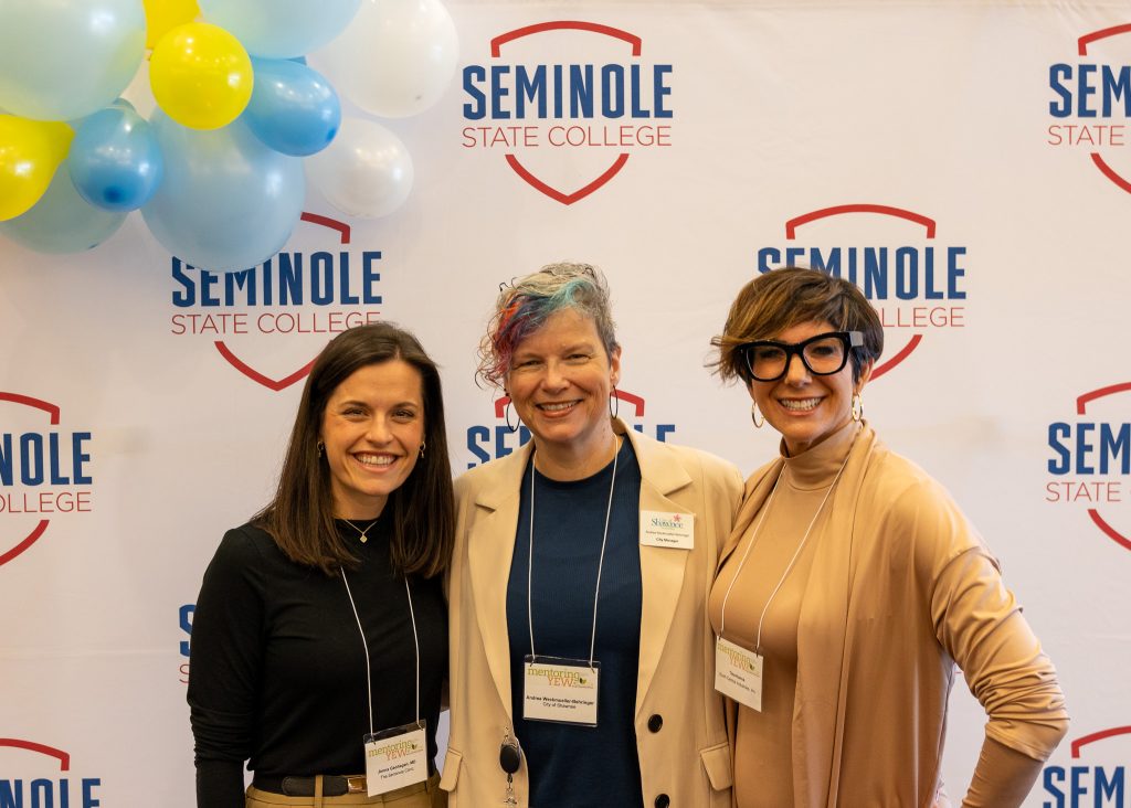 Pictured (left to right): Family Medicine Physician Dr. Jenna Geolagan of the Seminole Clinic, Shawnee City Manager Andrea Weckmueller-Behringer and CEO of South Central Industries Tina Hanna served as panelists at the mentoring forum for high school girls interested in STEM and entrepreneurial careers.