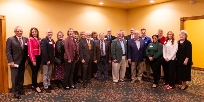 gislative Luncheon Caption: Seminole State College employees, Regents, Foundation Trustees, local community supporters, legislators and students show their support at the Oklahoma State Regents for Higher Education’s Southeast Region Legislative Briefing at Pete’s Place in Krebs on January 26. Pictured (left to right): Oklahoma State Regent Jack Sherry, former SSC Regent Paige Sherry, Seminole City Manager Steve Saxon, Lisa Saxon, SSC Director of Community Relations Kim Pringle, Executive Director of the Avedis Foundation and SSC Trustee Dr. Kathy Laster, SSC Board Chair Kim Hyden, SSC Trustee John Hargrave, State Representative Danny Sterling, SSC Foundation Trustee Mark Schell, State Representative Dell Kerbs, SSC Foundation Trustee Jim Hardin, SSC Regent Bryan Cain, State Representative Danny Williams, Wellston Sophomore Dalton Fowble, Shawnee Freshman Olivia Stevenson, Seminole Freshman Daylan Saxon, Prague Freshman Jaylee Friend and SSC President Lana Reynolds.