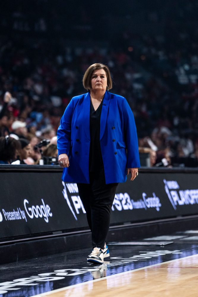 Pictured is former Seminole High School and Seminole State College basketball player Latricia Trammell recently completed her first season as the head coach of the WNBA’s Dallas Wings. (Photo Provided by the Dallas Wings)