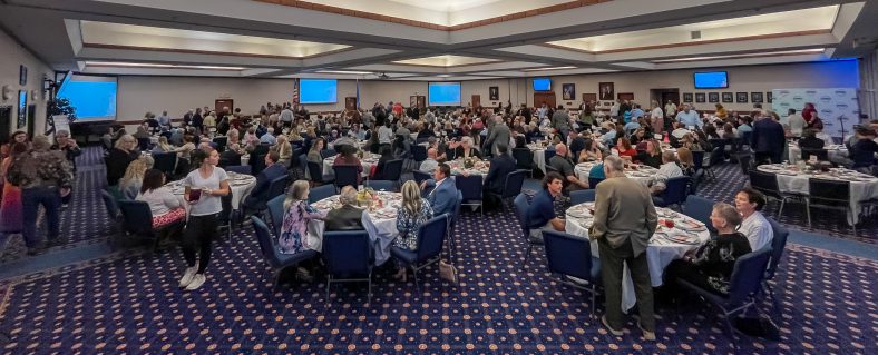 Pictured is the crowd of more than 400 people that attended the SSC Educational Foundation’s 29th annual Spring Recognition Banquet on April 25 at the Enoch Kelly Haney Center on campus.