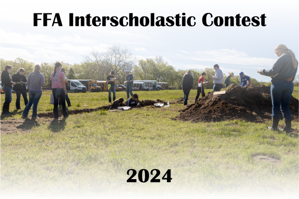 Students are shown participating in a land judging contest during the SSC 2023 Agriculture Interscholatic event.