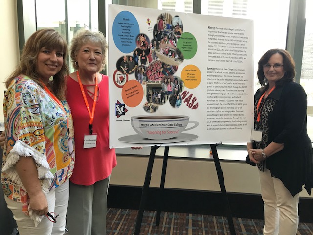Pictured (l-r) is Sponsored Programs Compliance Officer Holly Newell, SSC President Lana Reynolds and NASNTI Coaching Specialist Deedra Eldredge.