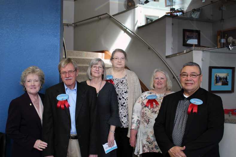 Pictured (from left to right) are SSC President Lana Reynolds and emeritus honorees Gerhard Laule, Annette Barnes, Beverly Williams, Dawna Hamm and Dan Factor.