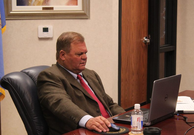 SSC Regent Curtis Morgan speaks to members of the Oklahoma State Senate Education Committee on May 12. The nomination was carried by Senator Joe Newhouse (R-Broken Arrow).