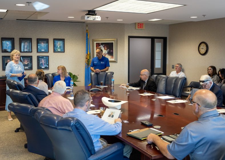 Pictured, Francisco Sanchez, Jr., spoke with the group Thursday morning in the Seminole State College Haney Center Board Room. Prior to being named to his national position, Sanchez served as Deputy Homeland Security and Emergency Management Coordinator for the Harris County (Texas) Office of Homeland Security & Emergency Management.