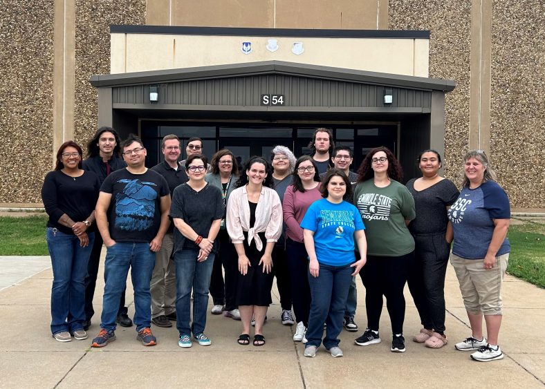 group of students outside of Tinker Air Force Base