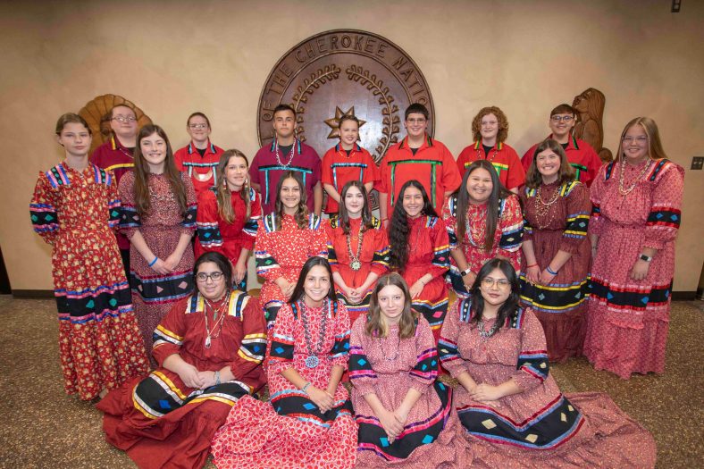 Pictured are members of the Cherokee National Youth Choir.