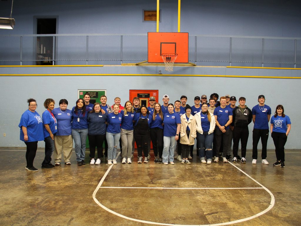The Seminole State College President’s Leadership Class poses for a group photo during their trip to the Boys and Girls Club of the Seminole Nation of Oklahoma.