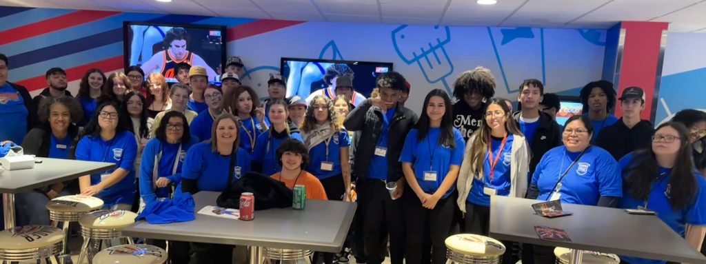Pictured are members of the SSC Talent Search/FOCUS Program as they attended the Oklahoma City Thunder vs. Sacramento Kings game on Feb. 11.