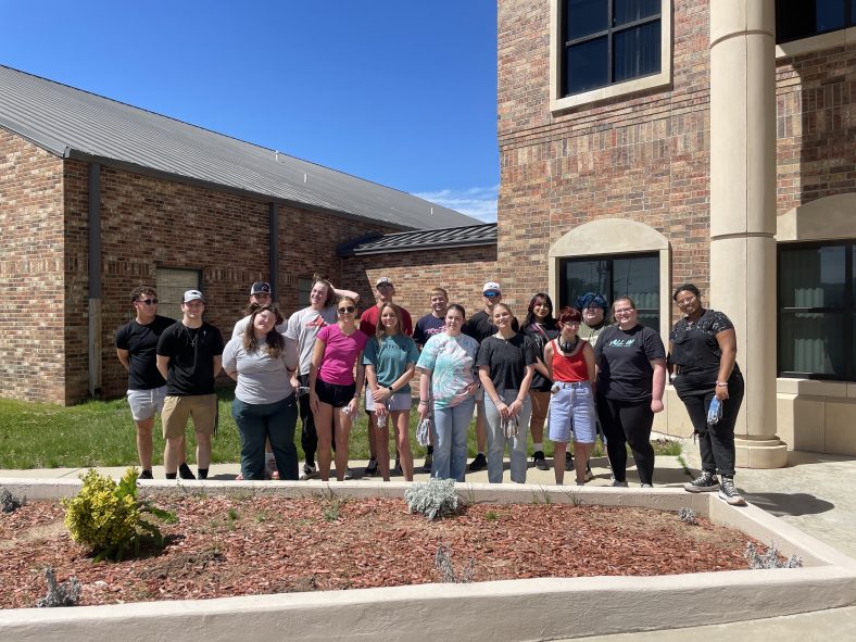 Members of the Seminole State College President's Leadership Class pose for a group photo during an early observance of Earth Day.