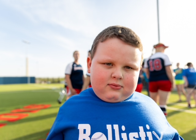 In this photo Kale “Zeke” McGee of Okemah gets his game face on as he prepares to field the ball.