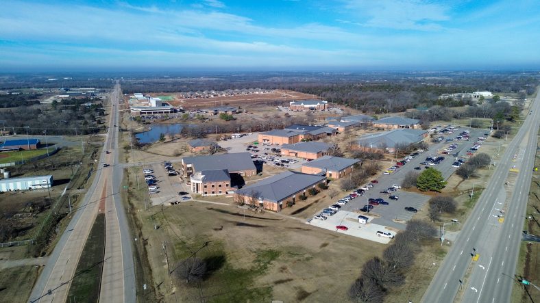 Pictured is an ariel view of the Seminole State College Campus.