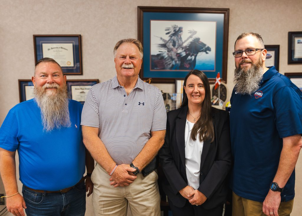 In this photo, Seminole State College Vice President for Academic and Student Affairs Dr. Bill Knowles, Assistant Professor Paul B. Smith, J.D, Assistant Professor Dr. Brenda Prochaska and Social Sciences Division Chair Jeffrey Christiansen pose for a photo following a meeting about the College’s Paralegal program, set to launch in the fall of 2026.