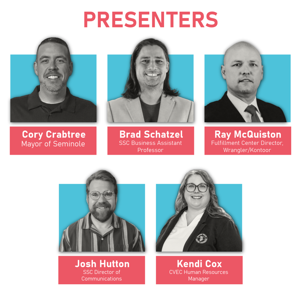 Photo of the presenters: Cory Crabtree, Brad Schatzel, Ray McQuiston, Josh Hutton, and Kendi Cox.