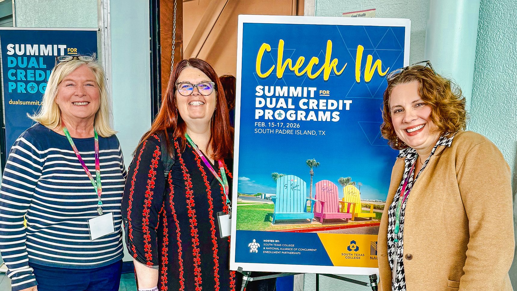 In this photo, Seminole State College Concurrent Academic Advisor Cindy Nolen, Director of Enrollment Management Edith Cathey and Dean of Instruction Jessica Isaacs pose for a photo while attending the Summit for Dual Credit Programs.