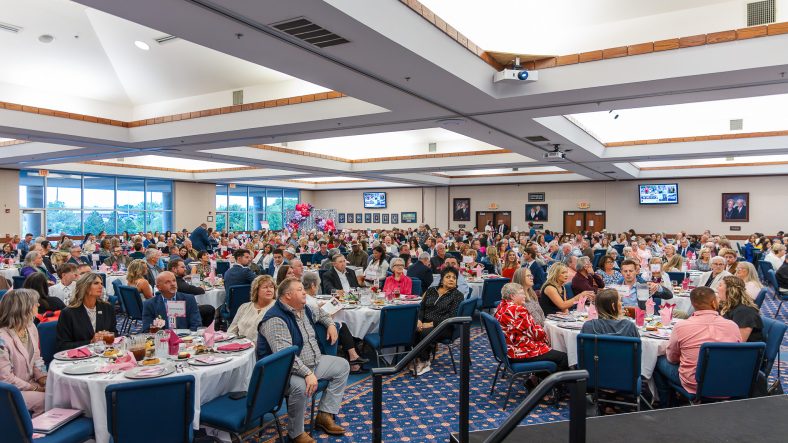 This photo shows more than 450 guests in attendance during the Seminole State College Educational Foundation’s 31st Annual Spring Recognition Banquet on April 30 in the Utterback Ballroom of the Enoch Kelly Haney Center