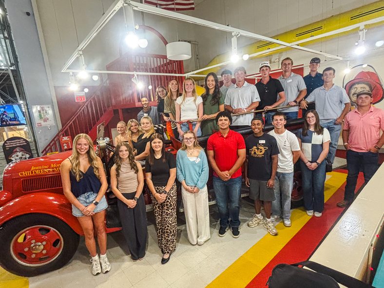 In this photo, President’s Leadership Class XX students pose for a group photo. pictured from the front, standing on floor, from left: Kennadee Mason, Kaitlyn Smith, Stevie Hogue, Lydia Reece, Braylon Henry, Aven Goodlin, Brayden Davis, Brianna Roller and Logan Janaway. Seated, from left: Addison Whisenhunt, Trenna Walls and Serenity Blakely. Standing on truck, from left: Keyan Brown, Brooke Robb, Camrynn Watkins, Miley Wafford, Mia Reich, Nolan Lindley, KC Reiser, Kaleb McAlester, Kale Johnson, Wyatt Hampton and Ethan Arrant.