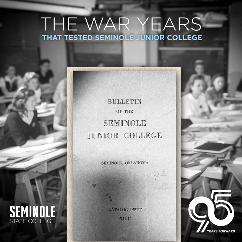 Title graphic depicting a classroom during World War II