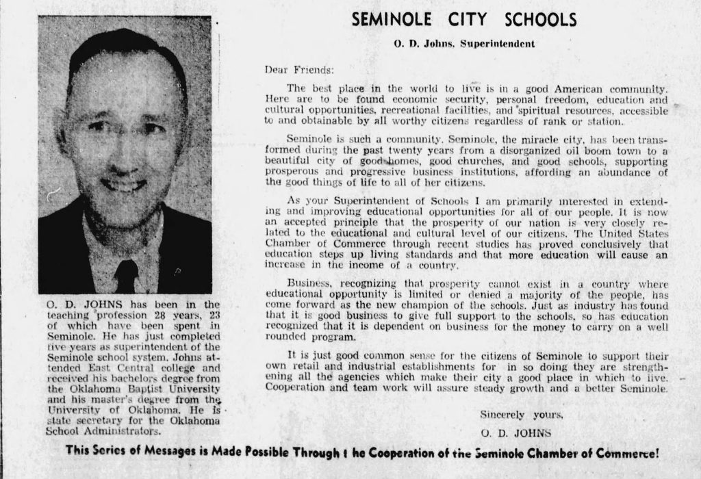 Article written by Johns on July 2, 1950.